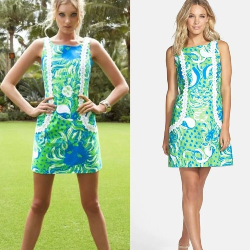 Lilly Pulitzer Liz Limeade Roar Of The Jungle Lace